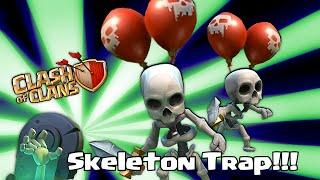 Clash of clans - SKELETON TRAP (Air and ground mode)