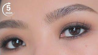 Easy 5 MIN Soft Brown SMOKEY EYES Tutorial - Beginner Friendly