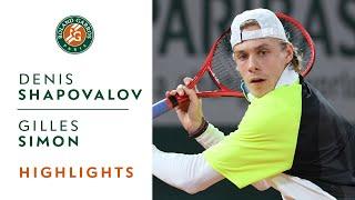Denis Shapovalov vs Gilles Simon - Round 1 Highlights | Roland-Garros 2020