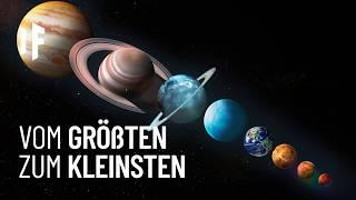 Was wäre, wenn die Planeten nach Größe geordnet wären?