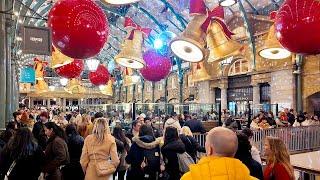 London’s Iconic Covent Garden Christmas Lights 2024 |LONDON CHRISTMAS Lights Tour [4K]