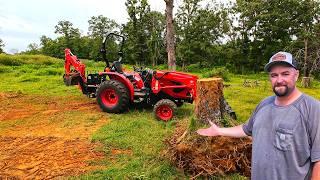 25HP TYM 2515H Stump Removal | BH150 Backhoe