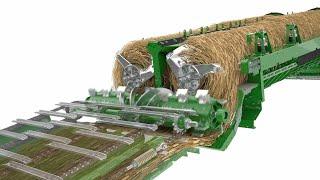 John Deere X9 Combine how it works animation