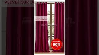 Premium Velvet Grommet Curtains – Set of 2 Panels by Alezam #sale #moderncomfort #bedroom #discount