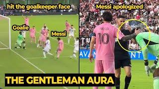 MESSI checks on Toronto’s goalkeeper after the ball hit his head, what a gentlemanly gesture...