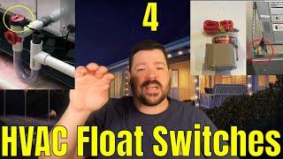 4. HVAC Bad installation examples for homeowners to check. Float Switches