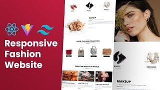 Build Responsive Fashion Website with React and Tailwind CSS | Hindi Tutorial