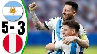 Messi Hat-Trick em 5 minutos - Argentina x Peru 5-3 - Todos os gols e destaques - 2024