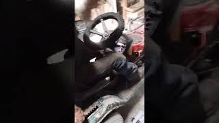 bro couldn't even STOP  Part 4 Redneck lawnmower (Engine Swapped)