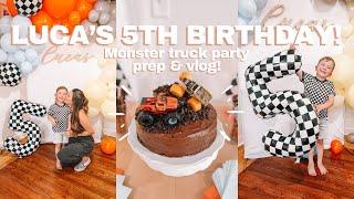 Luca's 5th birthday vlog! Monster Truck theme, party prep with us + party day vlog! | Emma Donaldson