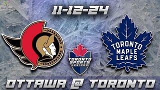 11-12-24 Ottawa Senators vs Toronto Maple Leafs Game Audio | NHL LIVE Stream Gamecast & Chat