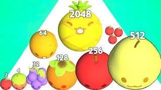 Fruit.io - Watermelon Run 3D ASMR Gameplay (Fruits Evolution, Level Up Suika Balls 2048)