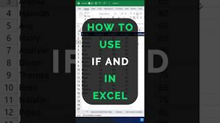 How to use IF AND in Excel