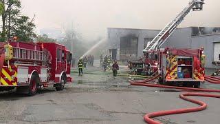 Massive fire damages warehouse in South Scranton