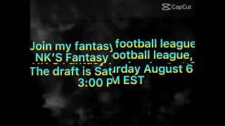 Join my fantasy football league!