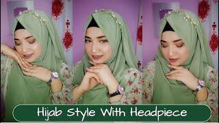 Hijab Style With Headpiece Hijab Style By Nipa