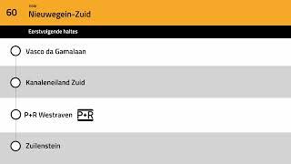 Omroepen Lijn 60 U-OV Utrecht: Utrecht Centraal - Nieuwegein-Zuid