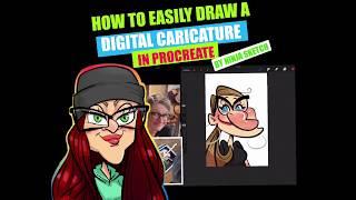 Step by step tutorial on how to draw digital caricatures using procreate on an iPad