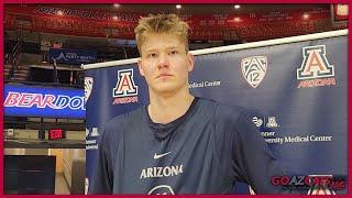 Arizona freshman forward Henri Veesaar talks at Wednesday's media session | GOAZCATS.com video