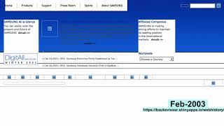 webhistory of samsung.com