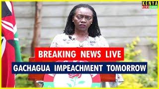 LIVE - Martha Karua addresses the Nation ahead of Gachagua impeachment motion Debate in Parliament