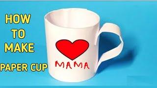 How to make a volumetric mug from Paper|DIY gift|make easy paper cup