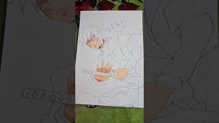 Giyu Tomioka Drawing Part-1 #anime #animeart #art #drawing #viralvideo #shorts