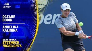 Oceane Dodin vs. Anhelina Kalinina Extended Highlights | 2024 US Open Round 1