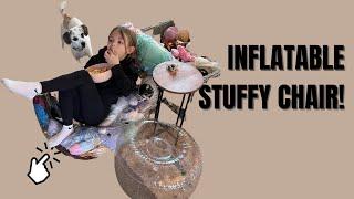 WE FILLED AN INFLATABLE CHAIR WITH STUFFED ANIMALS! …we did NOT expect this 