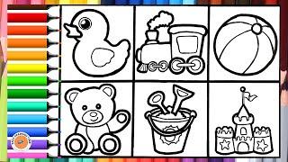 Draw and Color Toys  Easy Drawing For Kids