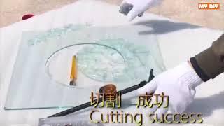 MY DIY ADJUSTABLE ROUND CIRCLE GLASS CUTTER WITH SUCTION CUP COMPASSES GLASS CUTTER PEMOTONG KACA