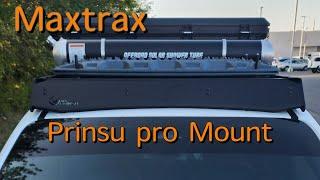 Maxtrax Mounted on the Prinsu Pro Roof Rack