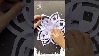 DIY Christmas decoration ideas / 3D paper snowflake #christmas #diy #papercraft