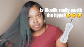 Is Biosilk really worth the hype? Watch Me Flat Iron my raw Indian wig with Biosilk