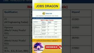 Breaks India Job Vacancy | Jobs in Chennai | High salery jobs