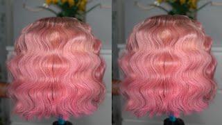 Easy Crimp hairstyle on BOB wig