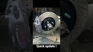 Big brake upgrade on the front of my 91 Camaro drilled and slotted rotors