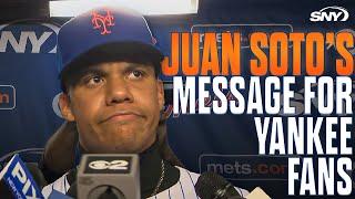 Juan Soto shares message to Yankees fans after signing with Mets | SNY