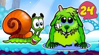 Супер УЛИТКА БОБ №24. Зимняя история. Часть 5. Мультик ИГРА Snail Bob 2 на канале Хвостик ТВ