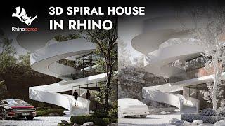 [Rhino + Enscape] Spiral House - Modeling + Rendering (From 0 Level)