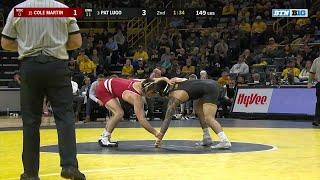 149 LBS: #15 Cole Martin (Wisconsin) vs. #3 Pat Lugo (Iowa) | 2019 B1G Wrestling