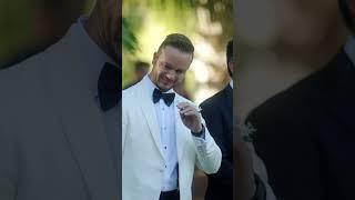 Groom cries seeing daughter walk down the aisle! #shorts