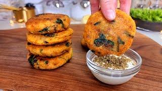 Lentil and Spinach Kebab Recipe! Protein rich, easy patties recipe! Vegan ASMR cooking