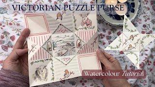 The ULTIMATE Watercolor Card - How to Make a Puzzle Purse