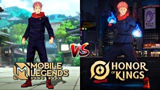 MLBB VS HOK 'YUJI ITADORI' SKIN SIDE BY SIDE COMPARISON | ML VS HOK