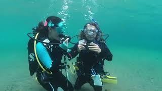 scuba diving girl