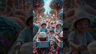 Title: Tiny Workers’ Magical Ice Cream World – A Whimsical AI-Generated Adventure! 