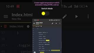 Create toggle temperature switch using HTML and css#html #webdevlopment#cssfilters#htmleditor