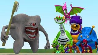 New Walking Tooth Creature Vs All Dino Toys Pianosaurus Family Poppy Playtime 4 In Garry's Mod