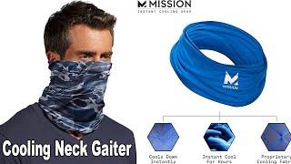 Mission Cooling Neck Gaiter, Face Mask, Evaporative Cool Technology, UPF 50 Protection